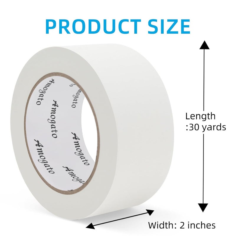 AMOGATO White Gaffer Tape 2 Inch x 27 Yard,Gaffers Tape White,Adhesive Tape,No Residue Waterproof,Multipurpose,Easy to Tear,Great for Concerts, Weddings or More - Image 2